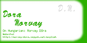 dora morvay business card